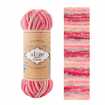 Пряжа для вязания Alize Superwash Artisan, 100гр, 420м цв. малиновый меланж SWA-9002