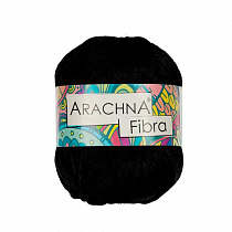 Пряжа для вязания Arachna Fibra, 50гр, 200м цв. черный Fibra-02
