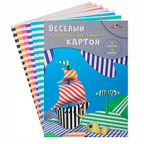 Набор цветного картона А4 6 листов 6 цветов "Полоски" С0151-01