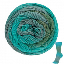 Пряжа для вязания Austermann Step Merino 6, 150гр, 400м цв. бирюзово-серый 90337-0110
