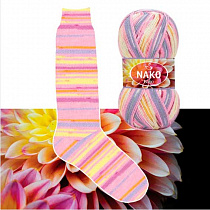 Пряжа для вязания Nako Boho Konsept, 100 г, 400 м, цв. фруктовое суфле NB-82135