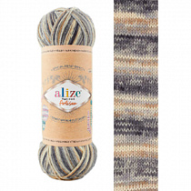 Пряжа для вязания Alize Superwash Artisan, 100гр, 420м цв. серо-коричневый меланж SWA-9005