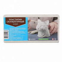 Пластилин скульптурный белый, ТВЕРДЫЙ, 500 гр, ПЛС-06