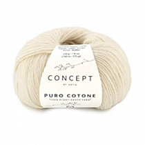 Пряжа для вязания Katia Pure Cotone, 50 г, 160 м, цв. молочный 1414.50